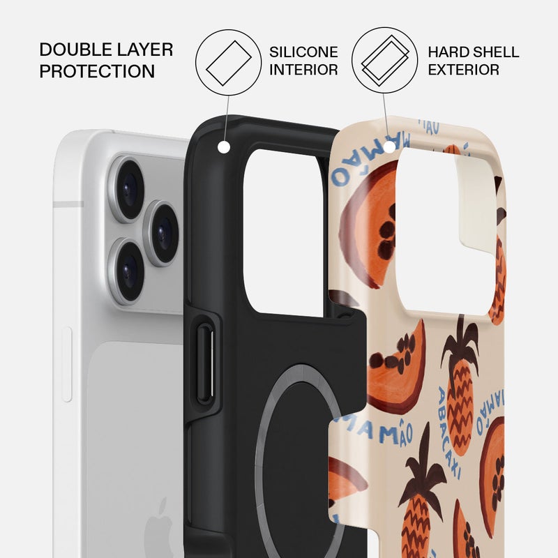 Burga iPhone 17 Pro Max Abacaxi Premium Case Compatible with Hybrid Dual-Layer Hard Shell + Silicone Protection - Scratch-Resistant Shockproof Mobile Cover - Image 2